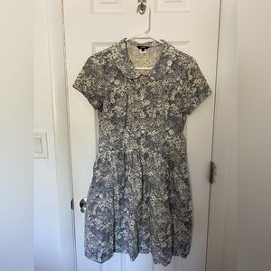 J Crew dress, size 4, blue floral